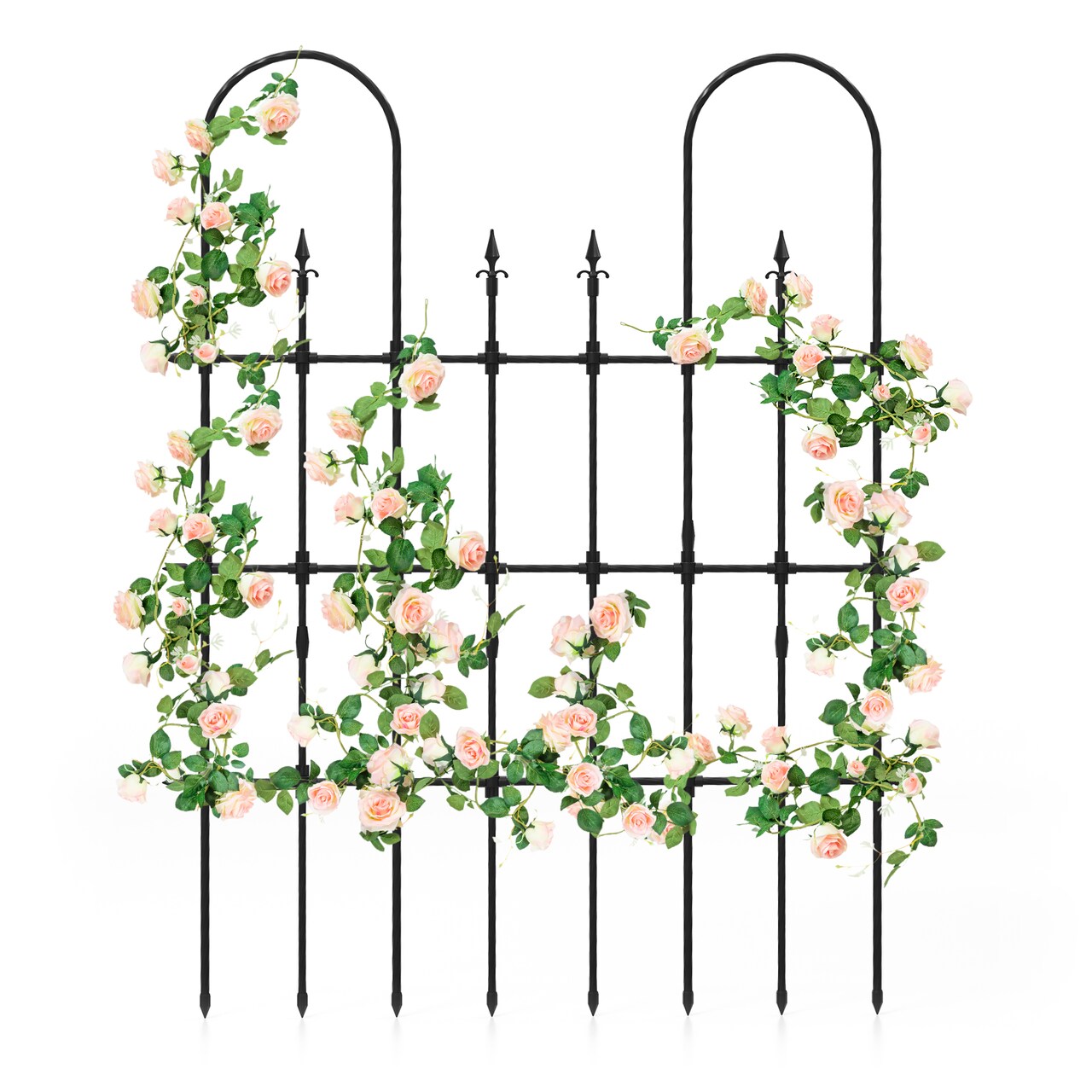 58" x 73" Outdoor Garden Trellis for Climbing Plants and Decorative Fence